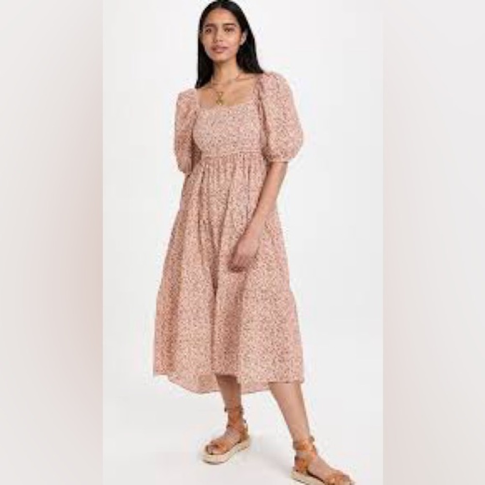 MINKPINK Morewell Midi Size XS puff sleeve midi dress